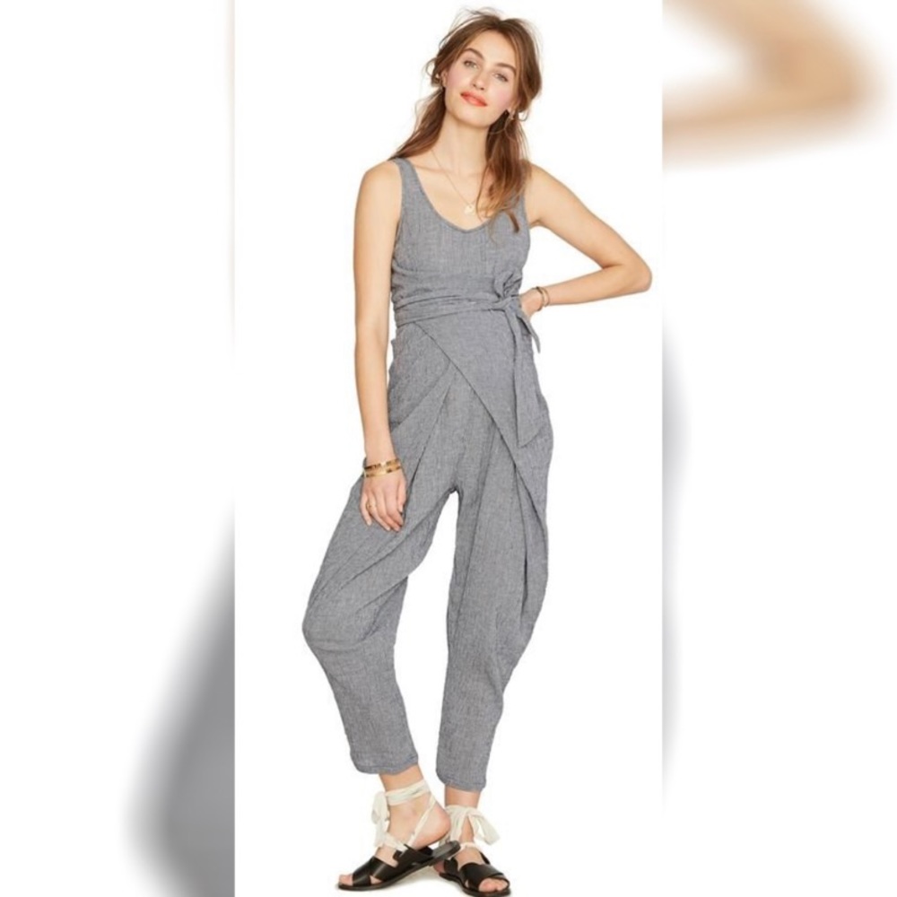 HATCH sage green wraparound jumper